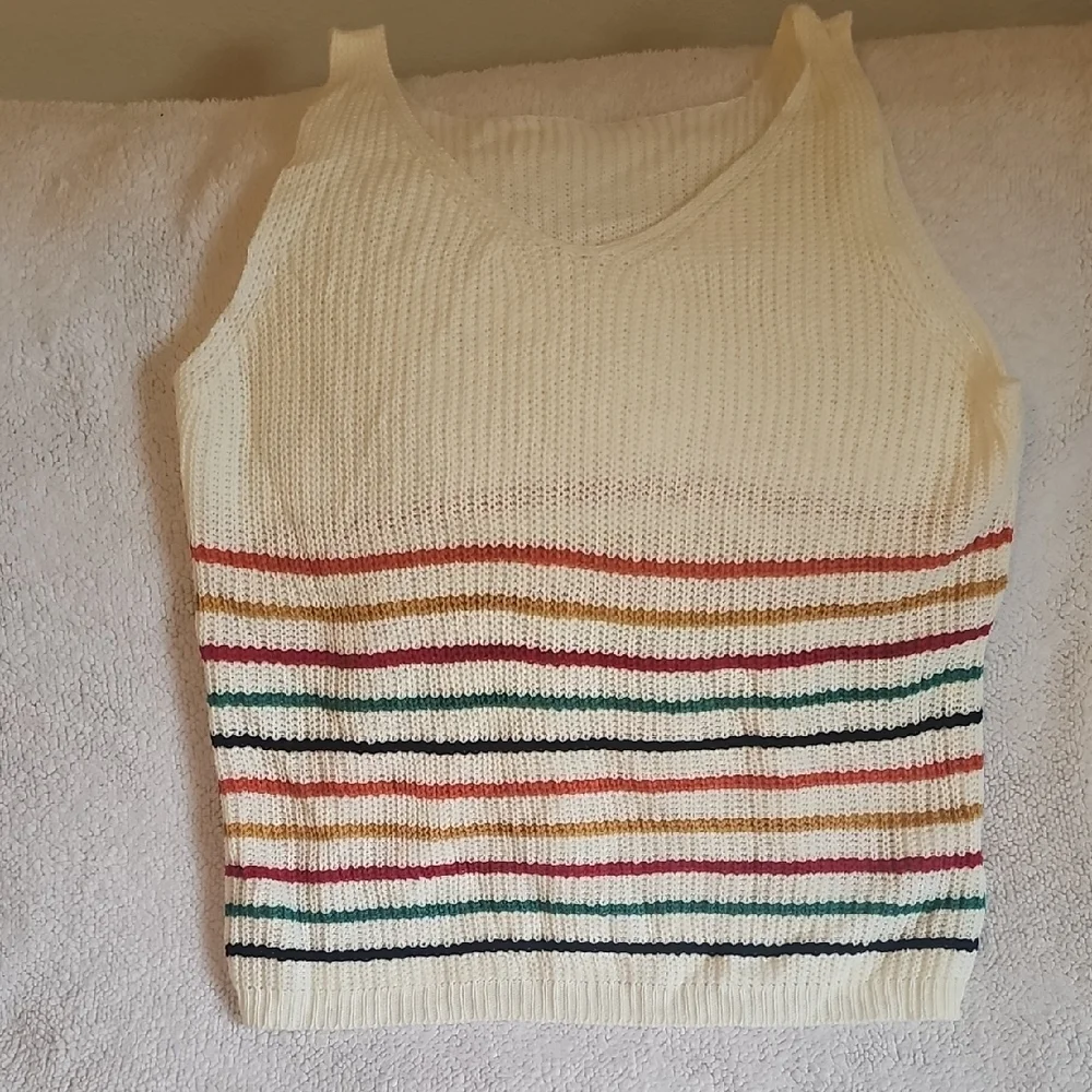 Striped Knit Tank Top - Picture 1 of 2